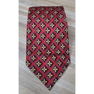 JZ Richards For Nordstrom 100% Silk‎ Red & Gold Men's Tie w/ Price Tag NEW
